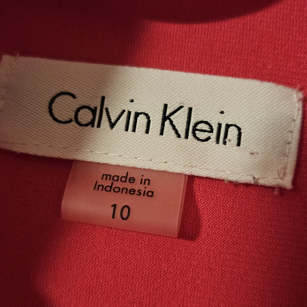 Calvin Klein Womens Pink Casual Button-Down Dress - Picture 3 of 7